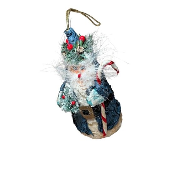 Vintage retro paper Santa 5” ornament Christmas decoration - Picture 1 of 4